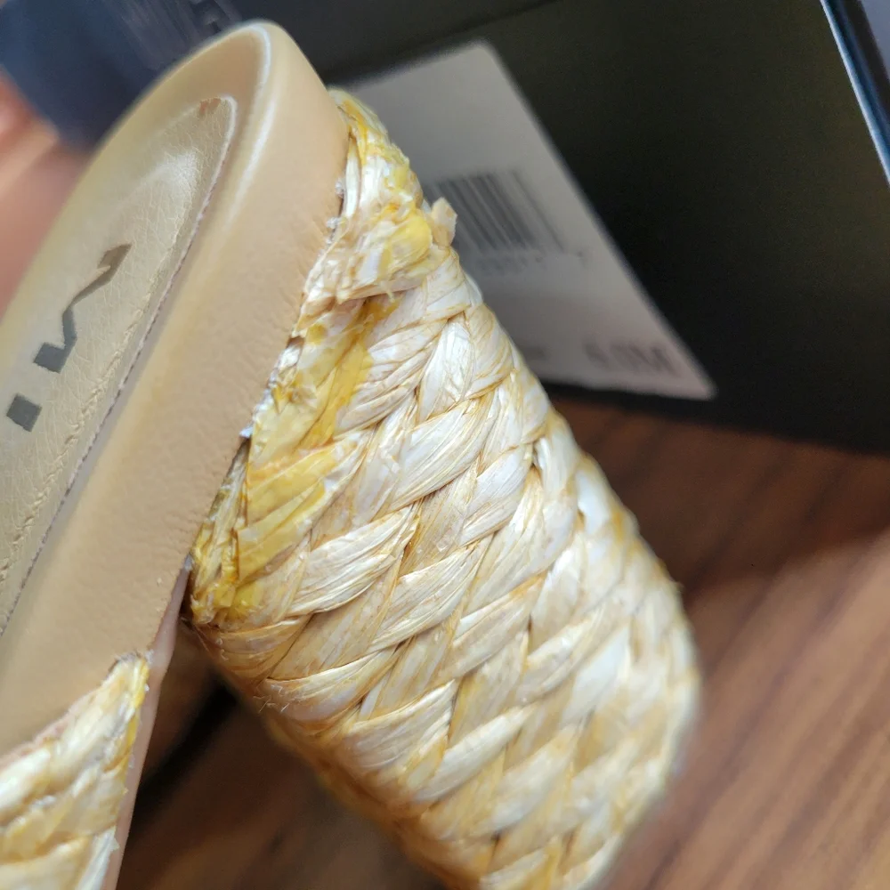 MIA Women's Tan Woven Raffia Sandals - Picture 4 of 4